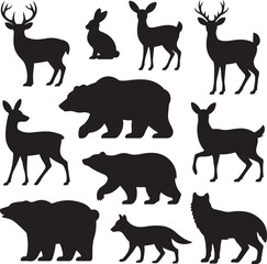 Walking Grizzly Bear Silhouette Vector Illustration

Roaring Wild Bear Black Silhouette Design

Standing Bear Silhouette in Forest Style

Angry Bear Head Silhouette Logo Vector

Black Bear Silhouette 