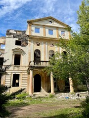 Abandoned soviet house hospital in the mountains Georgia