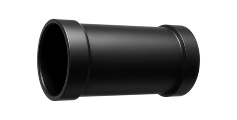 ABS sewer pipe for residential basements, lightweight and resistant to chemical corrosion, typically used for drain-waste-vent systems.