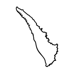 map of argentina with shadow