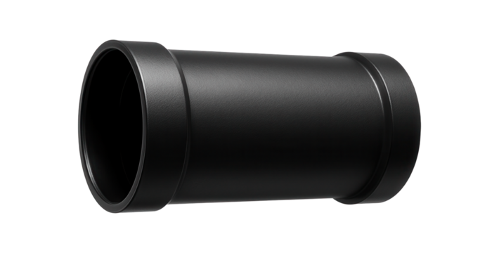 ABS sewer pipe for residential basements, lightweight and resistant to chemical corrosion, typically used for drain-waste-vent systems.