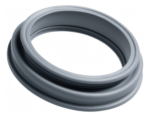 Silicone gasket for washing machine doors, ensuring a tight seal to prevent water leakage during operation.