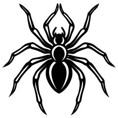 Obraz premium Stylized black spider with eight legs raised in a dramatic silhouette