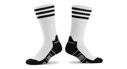 Stylish Black and White Athletic Socks: Performance and Fashion