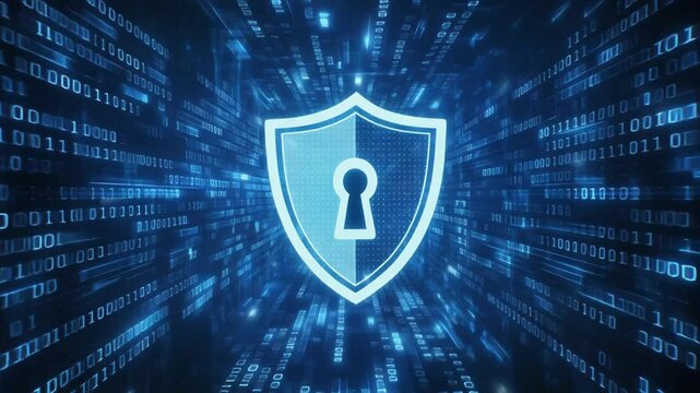 Digital Security Shield: Cyber Icons for Online Protection and Encryption