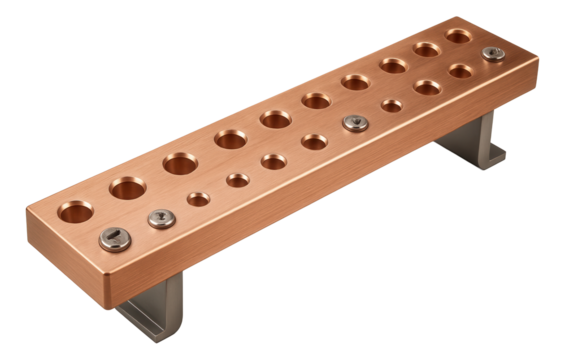 Wide grounding busbar for large-scale residential projects, accommodating multiple connections simultaneously.