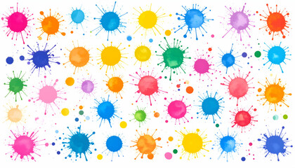 Colorful Paint Splatter Background Texture