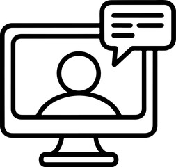 Online communication icon