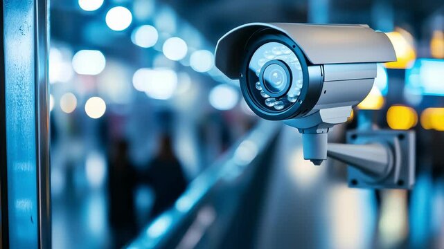 Security Monitoring Camera Guarding Public Areas