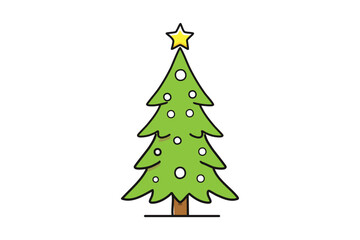 Fototapeta premium Hand drawing of a christmas tree Vector
