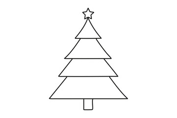 Fototapeta premium Hand drawing of a christmas tree Vector