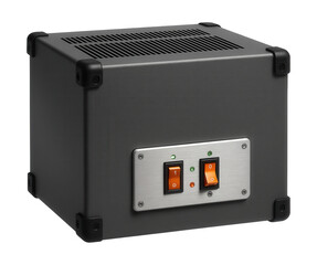 Fototapeta premium High-capacity isolation transformer designed for a large residential garage, capable of supporting heavy machinery.