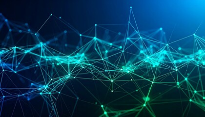 Abstract network of interconnected points and lines. A vibrant display of digital connectivity