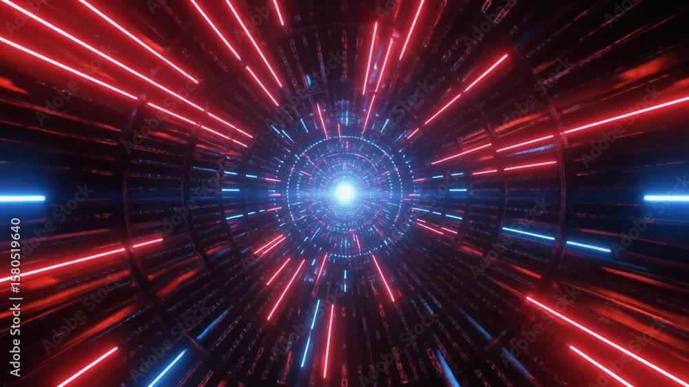 Aufkleber an electrifying visualization of digital data streams converging towards a radiant focal point, rend