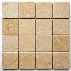 Naklejka premium Beige Square Stone Tile Texture Background