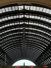 Steel Roof Structure of a Railway Station