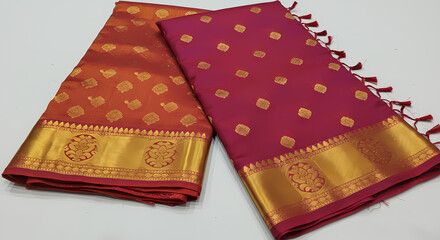 Elegant Indian Silk Sarees: Rich Colors & Intricate Designs