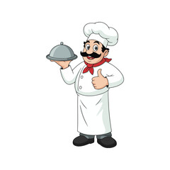 chef holding a tray with food