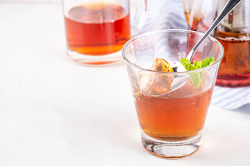 Black tea trendy asian jelly dessert