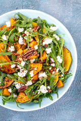 Autumn pumpkin and arugula salad