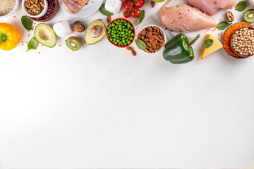 Clean Eating Diet foods background