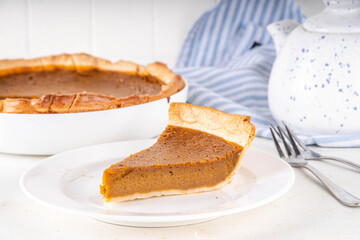 Sweet homemade pumpkin pie