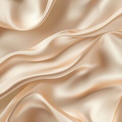 Obraz premium Wavy champagne silk fabric creates a visually stunning abstract background with smooth, graceful textures