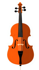 Fototapeta premium violin and bow transparent 