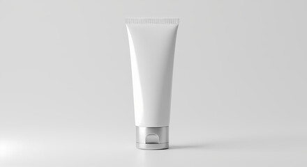Sleek White Cosmetic Tube Mockup: Perfect for Branding