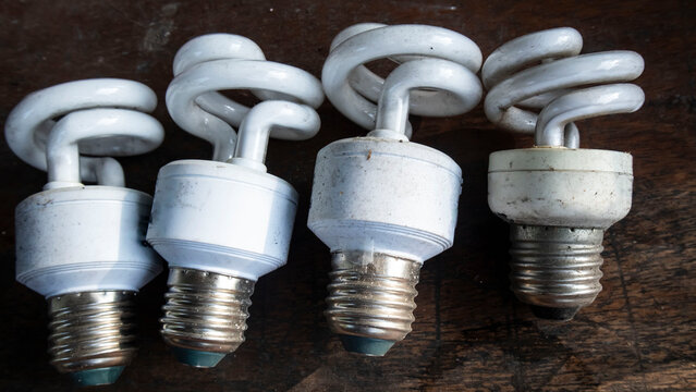 collection of used lamps