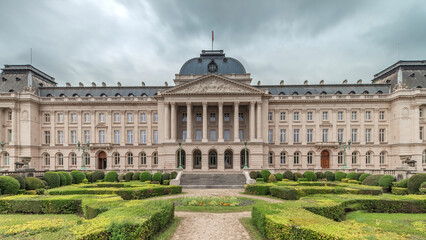 Timelapse of Royal Palace of Brussels, the King and Queen's official residence