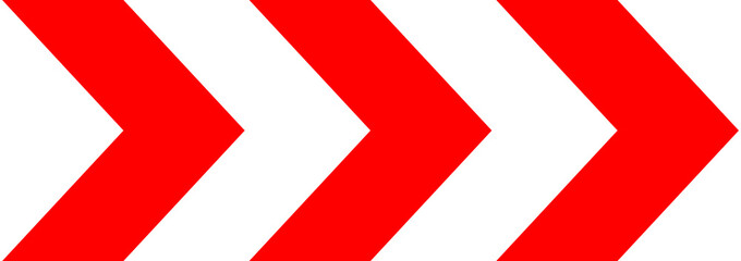 Abstract red and white arrow pattern with diagonal warning lines. Bold SVG vector graphic suitable for signs, hazard labels, industrial safety designs, and attention-grabbing backgrounds.