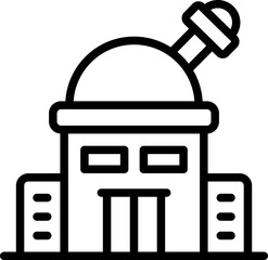 Observatory vector icon stock illustration