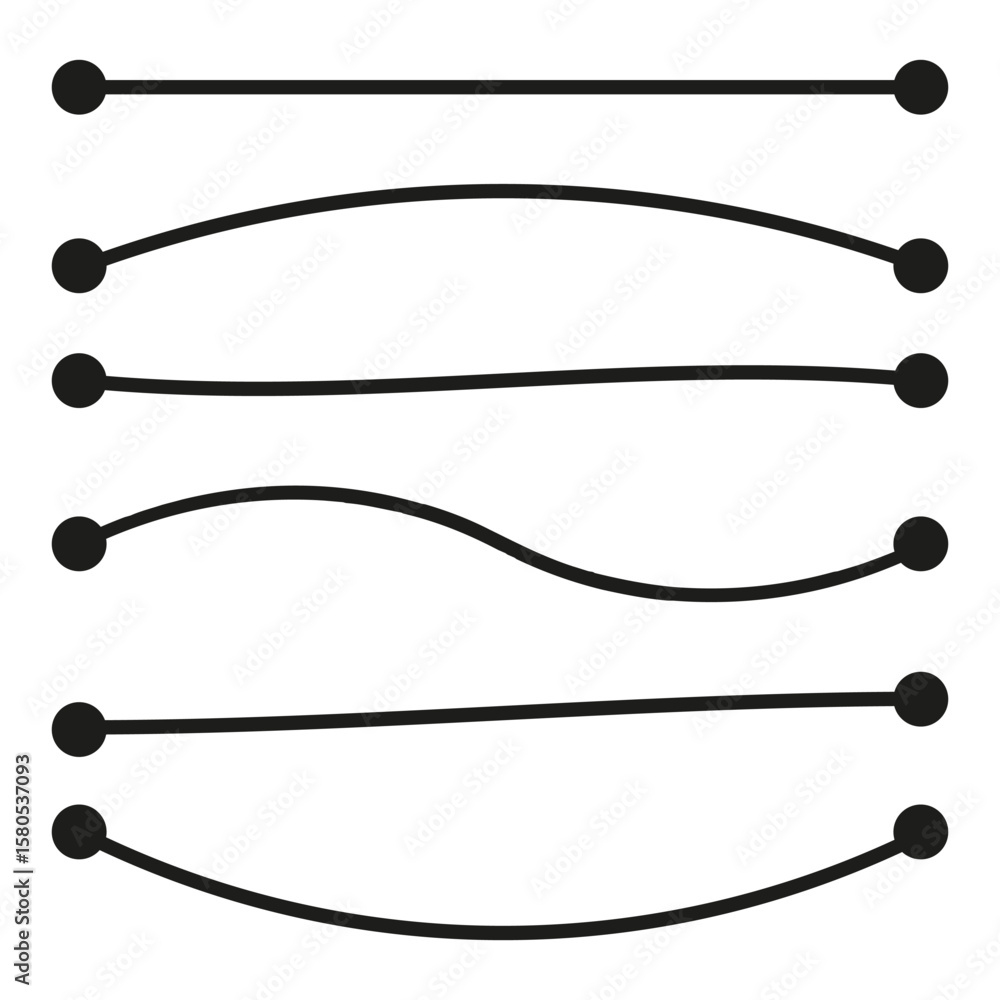 Poster Divider line collection. Graphic accent marks. Underline element Vector. Separator stroke set.