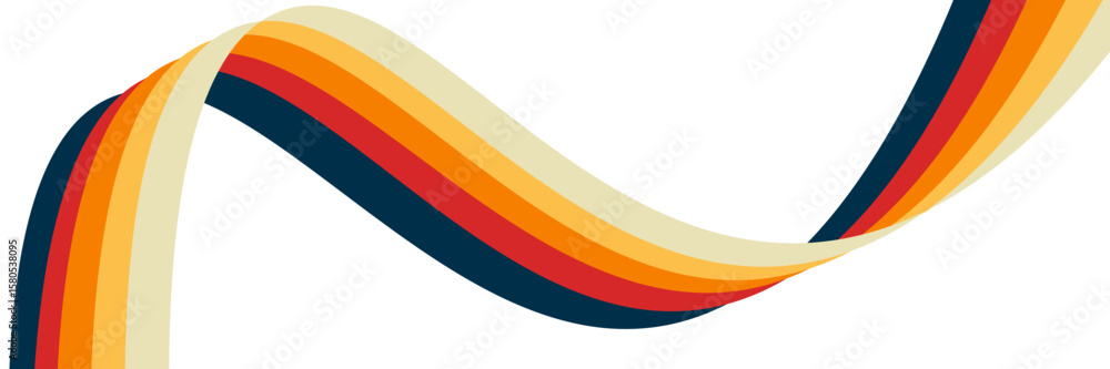 Poster abstract gradient color swirl shapes. vector graphics with wavy lines in rainbow colors. colorful li