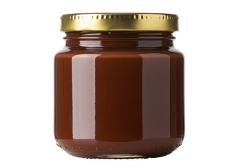Isolated Jar of Rich Brown Chocolate Spread