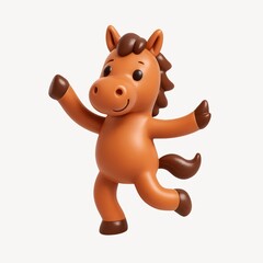 Obraz premium Playful cartoon horse figure
