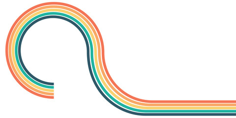 Vintage stripes 70s backgrounds, retro colours posters. Halftone texture, striped pattern covers template flat vector background set. Abstract retro banner web, ads, flyer, poster and business event