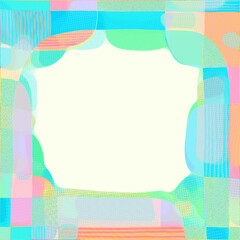 colorful pastel  abstract graphic  frame background. Playful doodle elements for kid or happy time .