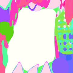 colorful abstract graphic  frame background. Playful doodle elements for kid or happy time .