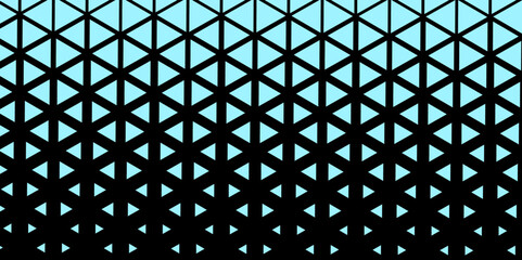 White and blue halftone triangle pattern background. Abstract geometric triangle, halftone. Vector background. Blue and white vector seamless pattern with small triangles. seamless geometric triangle.