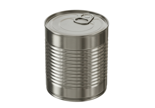 Isolated Silver Metal Food Can
