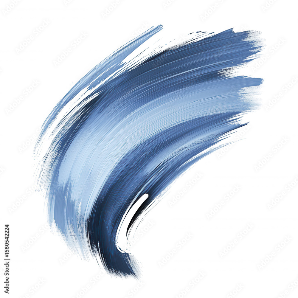 Poster smearing light blue on with a brush stroke paint creating an artistic texture effect, a transparent 