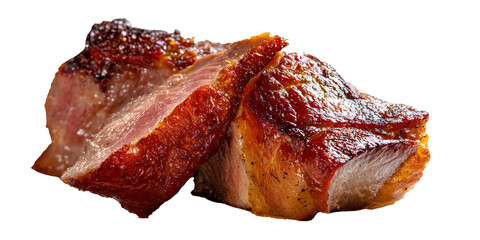 roasted meat beef pork  on a transparent background
