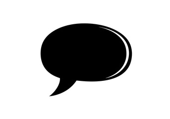 Isolated Simple Black Speech Bubble Icon
