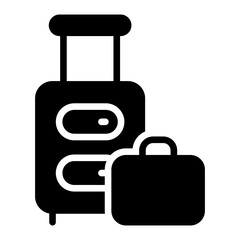 Suitcase vector icon stock illustration