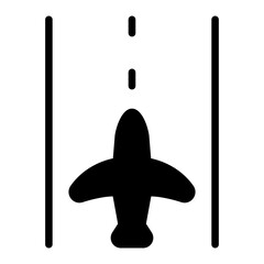 Runway vector icon stock illustration