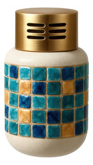 Air freshener holder with a mosaic tile design, perfect for a Mediterranean-style kitchen, complementing the decor while ensuring a pleasant smell.