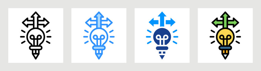 Creative Direction Icon Collection Set Multiple Style