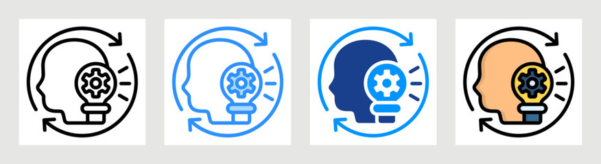 Thinking Process Icon Collection Set Multiple Style
